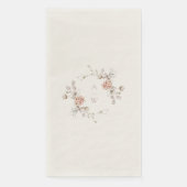 Elegant Floral Monogram Wedding Guest Towel Serviette (Vorderseite)