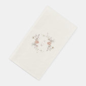 Elegant Floral Monogram Wedding Guest Towel Serviette (Ecke)