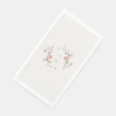 Elegant Floral Monogram Wedding Guest Towel Serviette (Ecke)