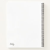 Elegant Floral Motivational Notebook Notizblock (Rückseite)