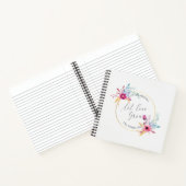 Elegant Floral Mr. & Mrs. Wedding Gästebuch Notizblock (Innenseite)