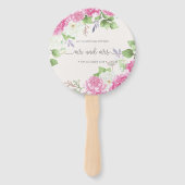 Elegant Floral Mr & Mrs Wedding | Handfächer (Vorderseite)