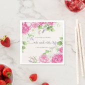 Elegant Floral Mr & Mrs Wedding | Paper Napkin Serviette (Beispiel)