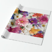 Elegant Floral Mug – Botanical Flower Print Coffee Geschenkpapier (Ungerollt)