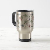 Elegant Floral Mug Wrap – Optional Personalization Reisebecher (Vorderseite Links)