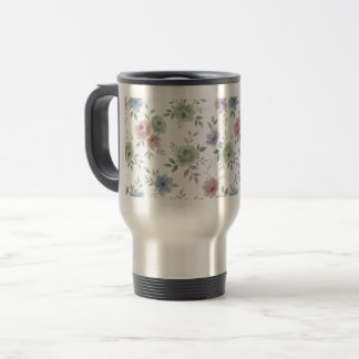 Elegant Floral Mug Wrap – Optional Personalization Reisebecher
