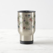Elegant Floral Mug Wrap – Optional Personalization Reisebecher (Mittel)