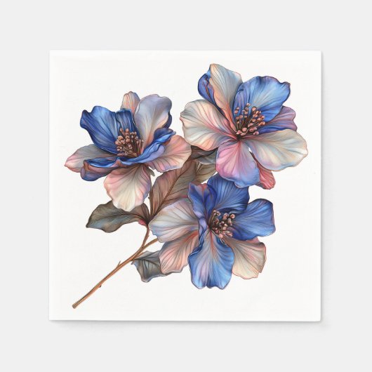 Elegant Floral Napkins Serviette (Vorderseite)