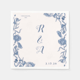 Elegant Floral Napkins Serviette