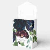 Elegant Floral Navy Blue and Plum | BRAUTPARTY Geschenkschachtel (Geöffnet)