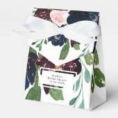 Elegant Floral Navy Blue and Plum | BRAUTPARTY Geschenkschachtel (Vorderseite)