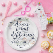 Elegant floral nie vergessen den Unterschied Pappteller (Party)