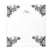 Elegant Floral Notizblock (Vorderseite)