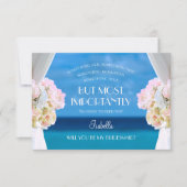Elegant Floral Ocean Beach Bridesmaid Einladung (Vorderseite)