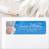 Elegant Floral Ocean Beach Summer Wedding Address (Insitu)