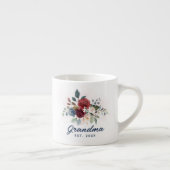 Elegant Floral Oma Custom Espressotasse (Rechts)