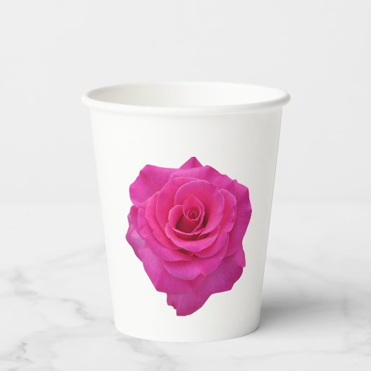 Elegant Floral Paper Cups – Soft Botanical Design Pappbecher (Rückseite)