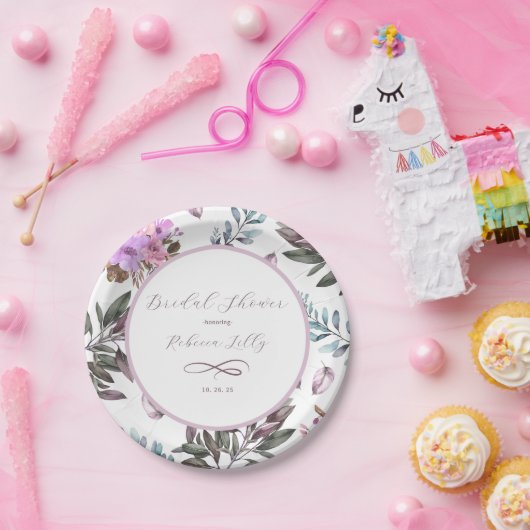 Elegant Floral Pappteller (Party)