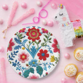 Elegant Floral Pappteller (Party)