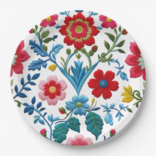 Elegant Floral Pappteller (Vorderseite)