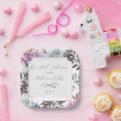 Elegant Floral Pappteller (Party)