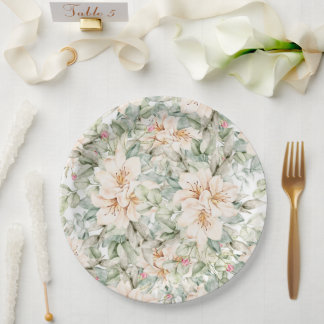 elegant floral pappteller