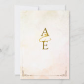 Elegant Floral Pastel Watercolor Boho Wedding  Einladung (Rückseite)