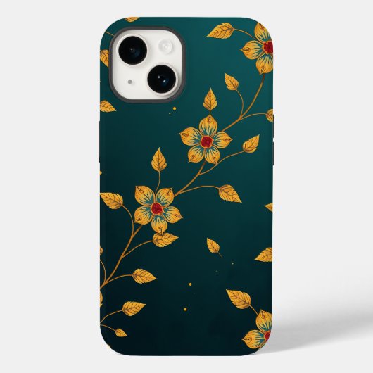 Elegant Floral Pattern Case-Mate iPhone Hülle (Rückseite)