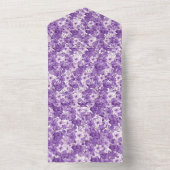 Elegant floral pattern in purple tones all in one einladung (Innen Boden)