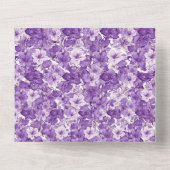 Elegant floral pattern in purple tones all in one einladung (Rückseite)