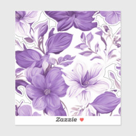 Elegant floral pattern in purple tones aufkleber