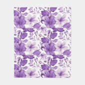 Elegant floral pattern in purple tones fleecedecke (Vorderseite)