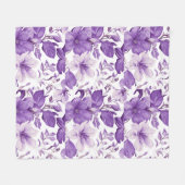 Elegant floral pattern in purple tones fleecedecke (Vorderseite (Horizontal))
