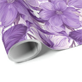 Elegant floral pattern in purple tones geschenkpapier (Rolleneckpunkt)