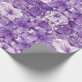 Elegant floral pattern in purple tones geschenkpapier (Ecke)