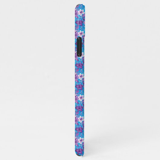 Elegant floral pattern in purple tones iPhone hülle (Rechte Seite)