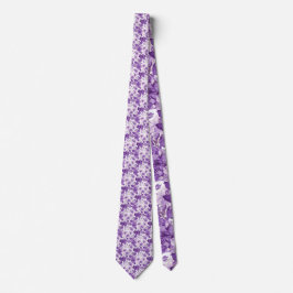 Elegant floral pattern in purple tones krawatte