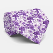 Elegant floral pattern in purple tones krawatte (Gerollt)