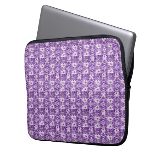 Elegant floral pattern in purple tones laptopschutzhülle (Vorderseite Links)