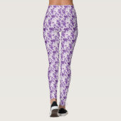 Elegant floral pattern in purple tones leggings (Rückseite)
