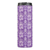 Elegant floral pattern in purple tones thermosbecher (Rückseite)