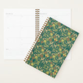 Elegant Floral Pattern in Yellow and Red on Green Planer (Anzeige)