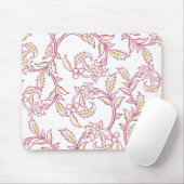 Elegant Floral Pattern Mouse Pad – Aesthetic Works Mousepad (Mit Mouse)