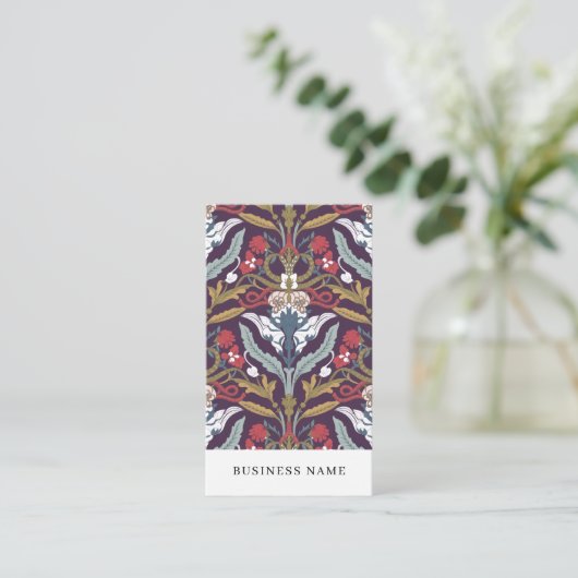 Elegant Floral Pattern Visitenkarte (Stehend Vorderseite)