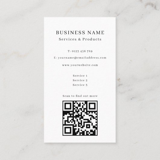 Elegant Floral Pattern Visitenkarte (Rückseite)