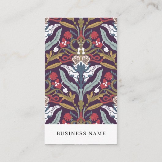 Elegant Floral Pattern Visitenkarte (Vorderseite)