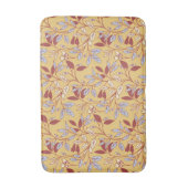 Elegant Floral Pattern with Red and Blue Leaves Badematte (Vorderseite Vertikal)