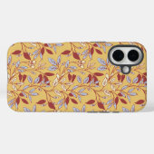 Elegant Floral Pattern with Red and Blue Leaves Case-Mate iPhone Hülle (Rückseite (Horizontal))
