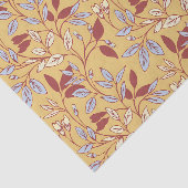 Elegant Floral Pattern with Red and Blue Leaves Seidenpapier (Ausschnitt)
