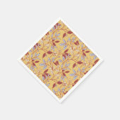 Elegant Floral Pattern with Red and Blue Leaves Serviette (Ecke)